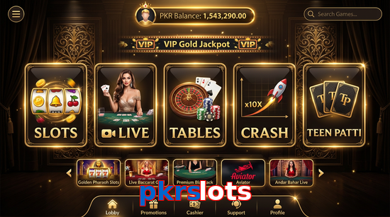 Main screen of Pkrslots casino page for PK players