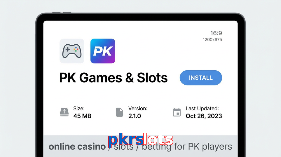 Game list for Pkrslots gameapk section
